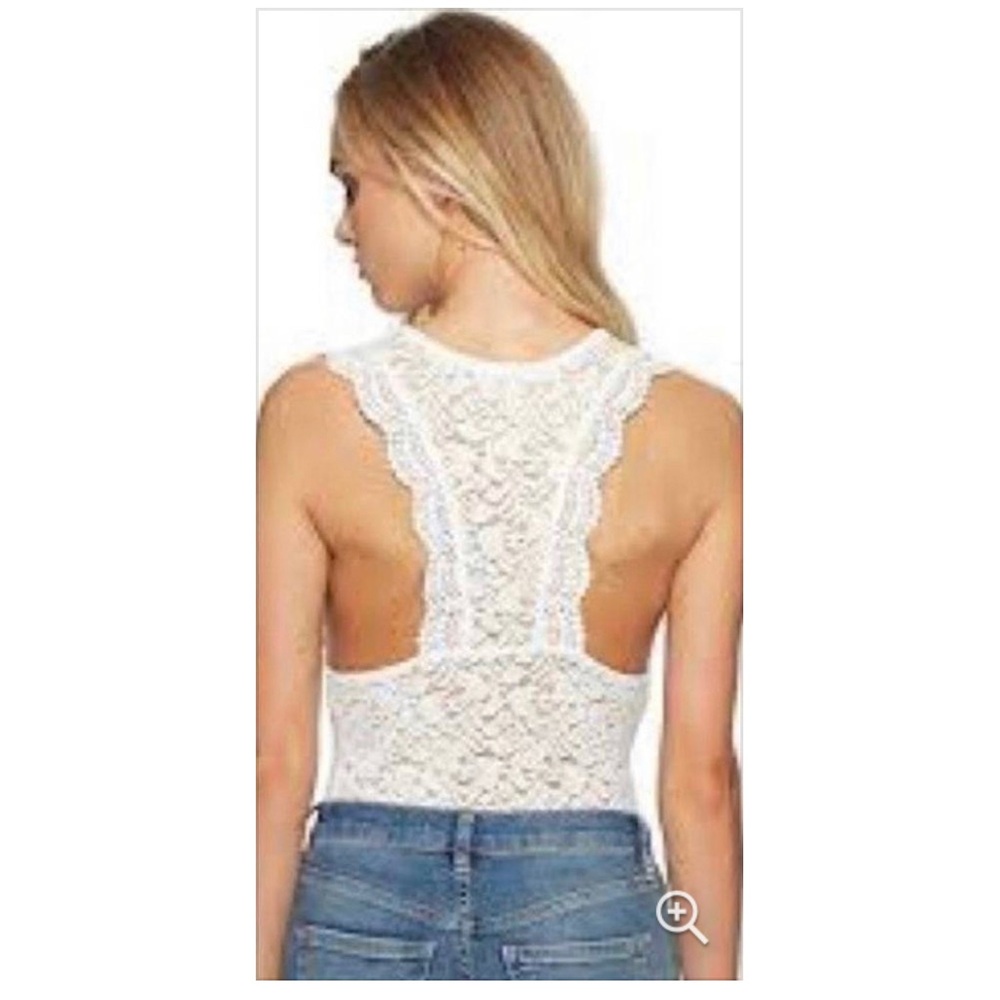 Free people intimately lace sleeveless racer back Small top NWOT - Picture 3 of 9